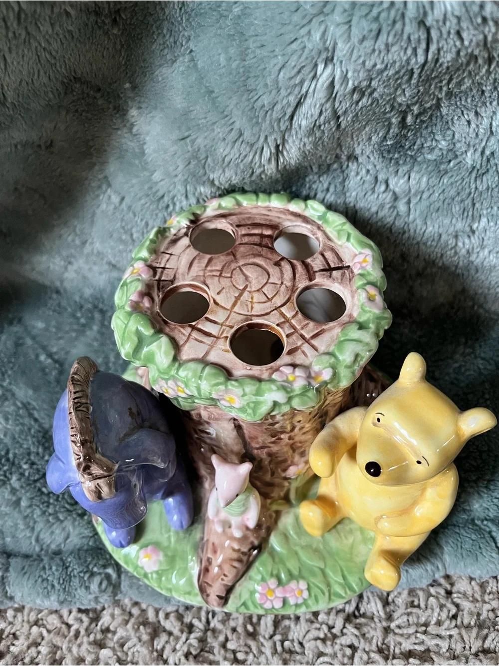 Vintage Disney White Ceramic Base Winnie the Pooh Figurine